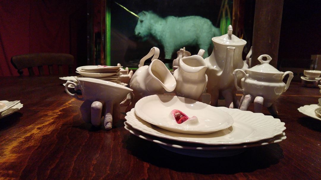 Untitled Feast in Banksy’s Dismaland Bemusement Park, 2015